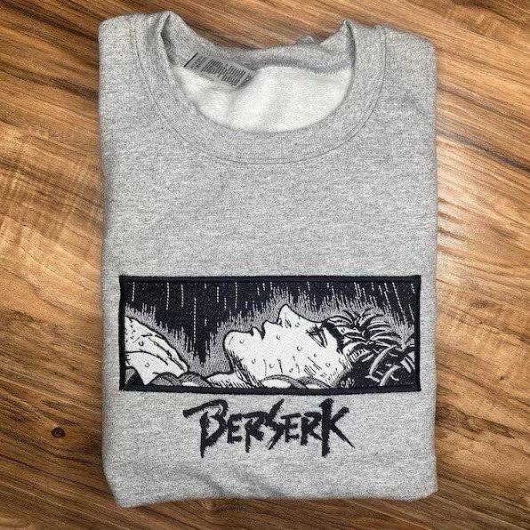 Berserk Guts Hoodie, Bestickter Anime Hoodie | Embroidered Hoodie | Dark Fantasy