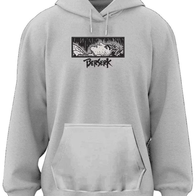 Berserk Guts Hoodie, Bestickter Anime Hoodie | Embroidered Hoodie | Dark Fantasy
