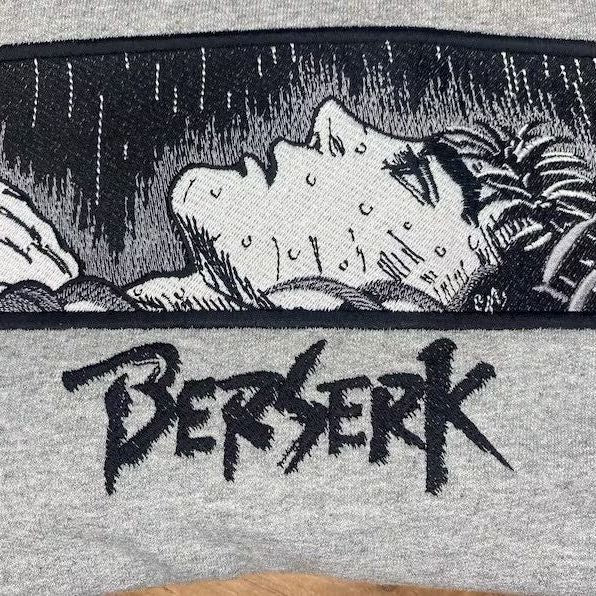 Berserk Guts Hoodie, Bestickter Anime Hoodie | Embroidered Hoodie | Dark Fantasy