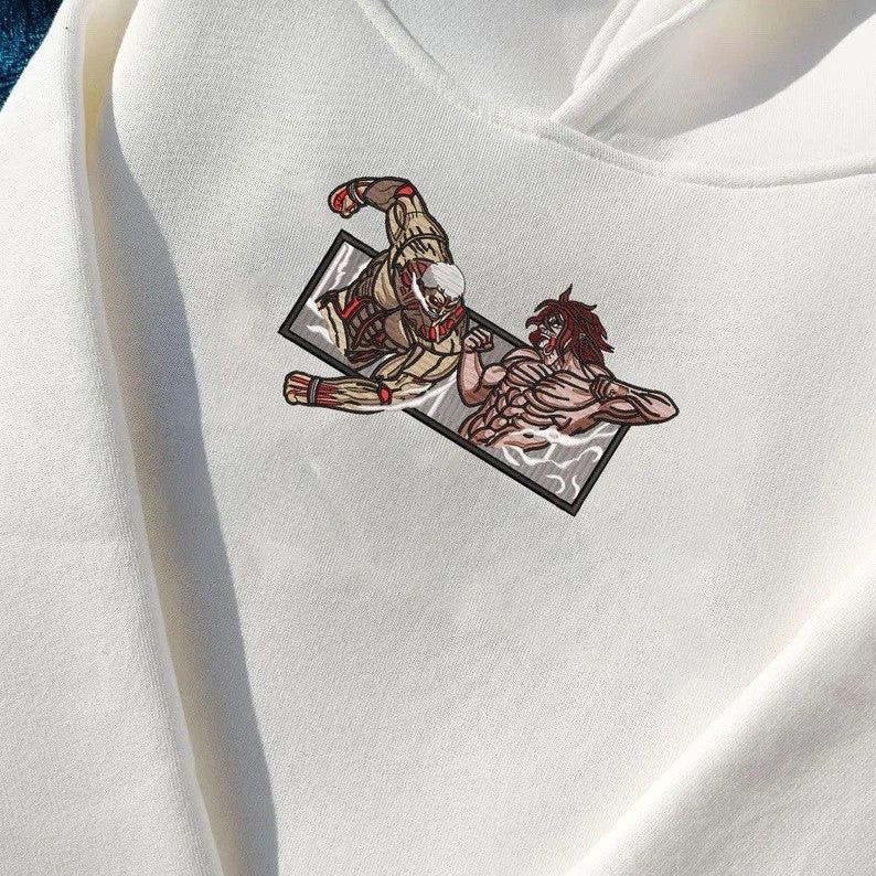 Attack On Titan Titan Anime Hoodie | Embroidered Streetwear | Unisex | M - XL