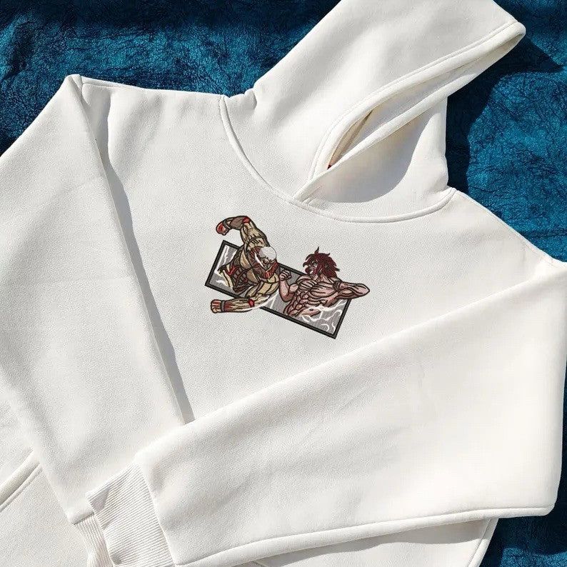 Attack On Titan Titan Anime Hoodie | Embroidered Streetwear | Unisex | M - XL