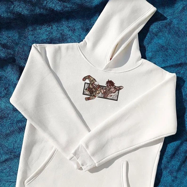 Attack On Titan Titan Anime Hoodie | Embroidered Streetwear | Unisex | M - XL