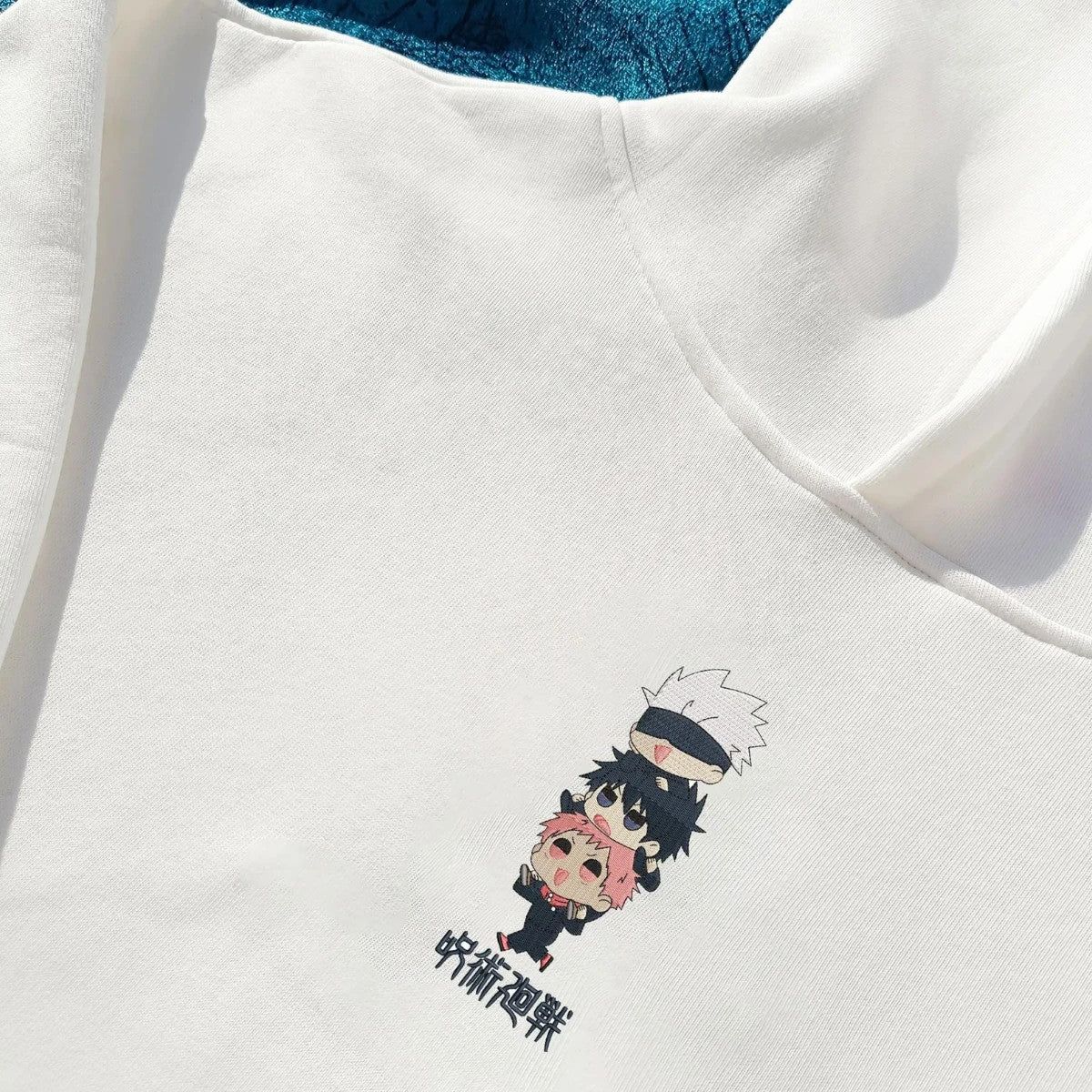 Chibi JJK Hoodie | Embroidered Jujutsu Kaisen Anime Hoodie | Bestickter Hoodie