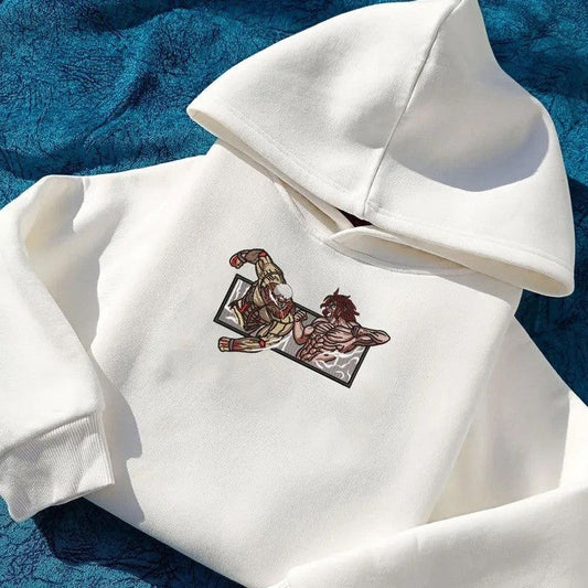 Attack On Titan Titan Anime Hoodie | Embroidered Streetwear | Unisex | M - XL