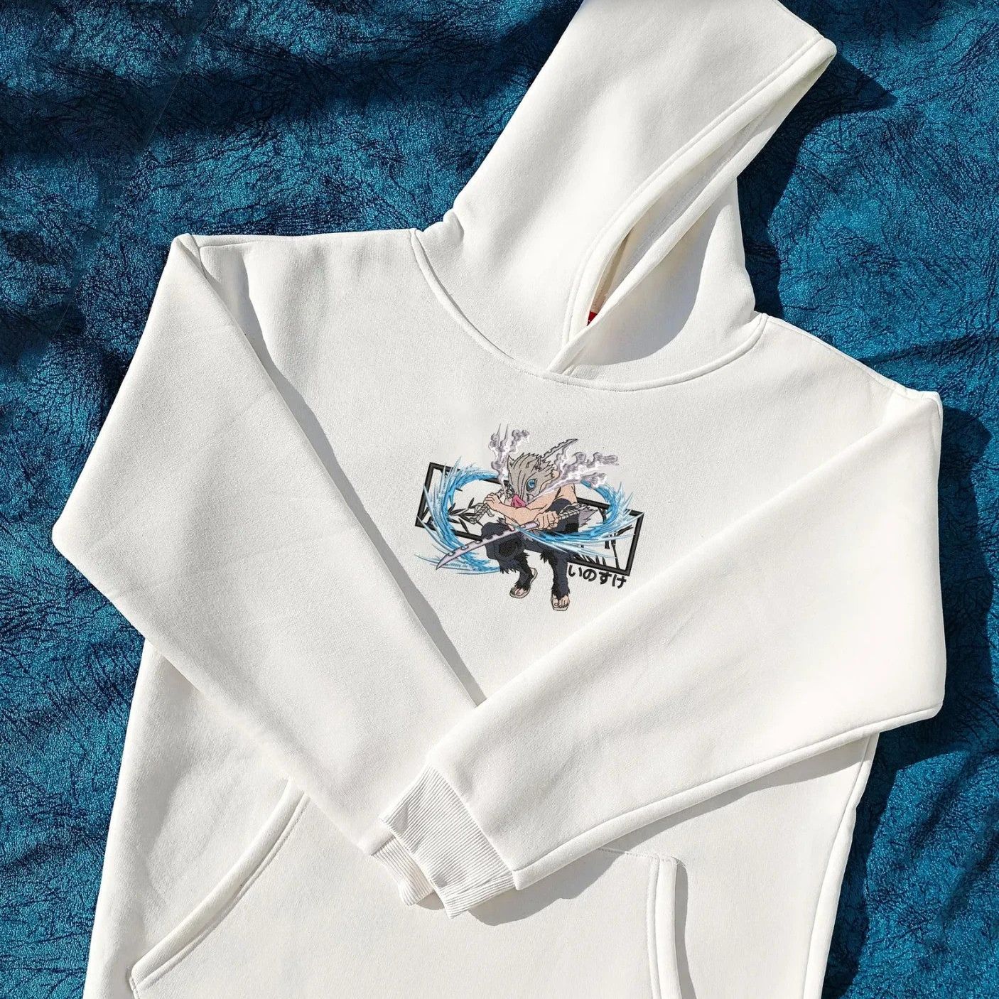 Demon Slayer Inosuke Hoodie | Bestickter Anime Hoodie | Embroidered Anime